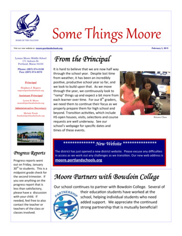Some Things Moore 2-3-15 - Lyman Moore Middle School