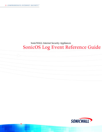 SonicOS Log Event Reference Guide - SonicWall