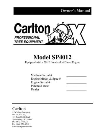 Model SP4012 - Stump Cutters