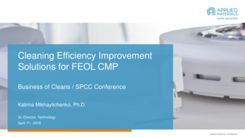 Cleaning Efficiency Improvement Solutions For FEOL CMP