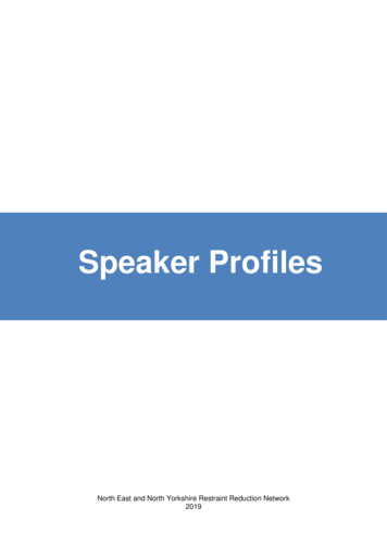 Speaker Profiles - TEWV