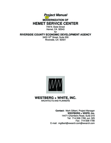 MODERNIZATION OF HEMET SERVICE CENTER