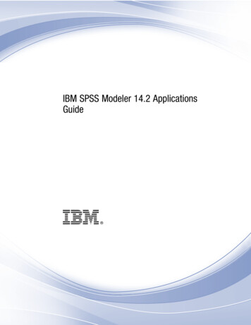 IBM SPSS Modeler 14.2 Applications Guide