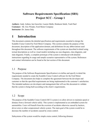 Software Requirements Specification (SRS) Project SCC .