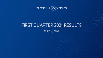 FIRST QUARTER 2021 RESULTS - Stellantis