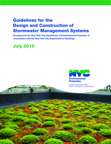 Guidelines For The Design And Construction Of Stormwater .