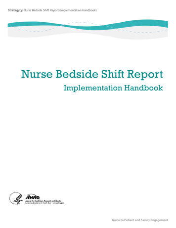 Nurse Bedside Shift Report - AHRQ