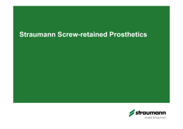 Straumann Screw-retained Prosthetics