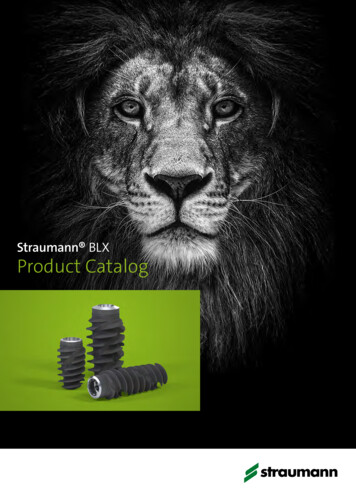 Straumann BLX Product Catalog - Schmidtdental