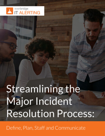 Streamlining The Major Incident Resolution Process