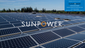 Confidential 2017 SunPower Corporation