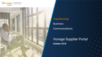 Vonage Supplier Portal