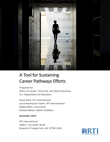 A Tool For Sustaining Career Pathways Efforts