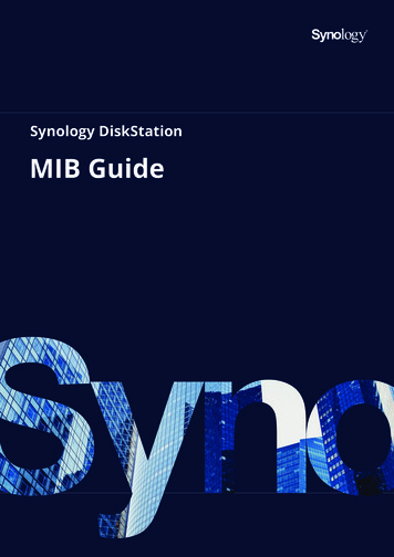 Synology DiskStation MIB Guide