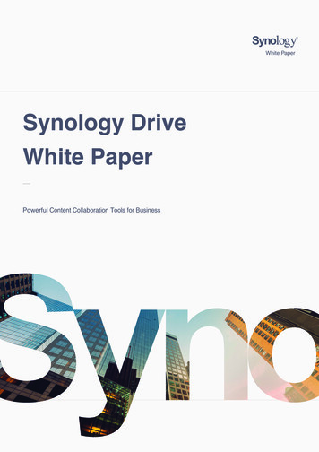 Synology Drive White Paper - Center