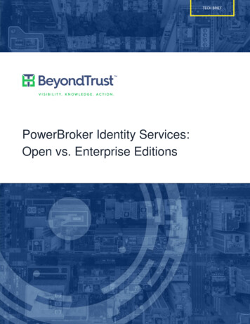 PowerBroker Identity Services: Open Vs. Enterprise Editions