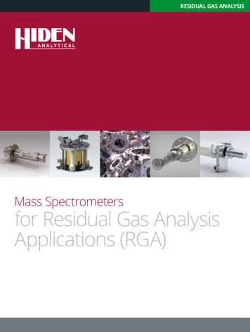 Mass Spectrometers For Residual Gas Analysis Applications .