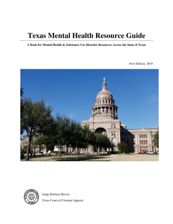 Texas Mental Health Resource Guide - Txcourts.gov