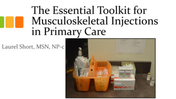 The Essential Toolkit For Musculoskeletal Injections In .