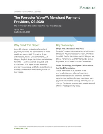 The Forrester Wave Merchant Payment Providers Q3 2020