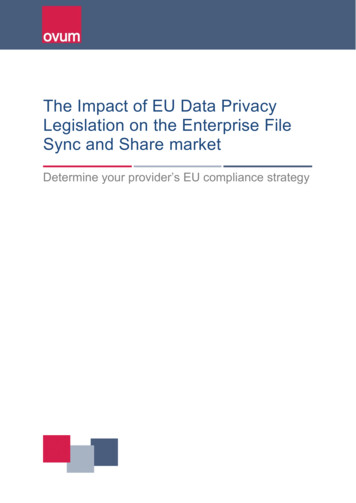 The Impact Of EU Data Privacy Legislation On . - Egnyte