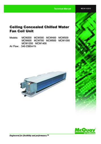Ceiling Concealed Chilled Water Fan Coil Unit