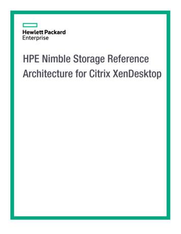 HPE Nimble Storage Reference Architecture For Citrix .