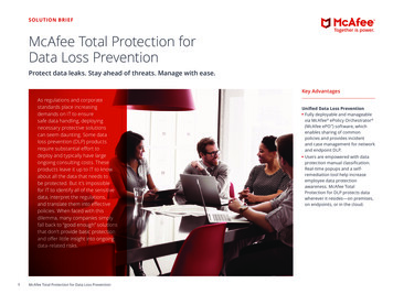 McAfee Total Protection For Data Loss Prevention Solution .