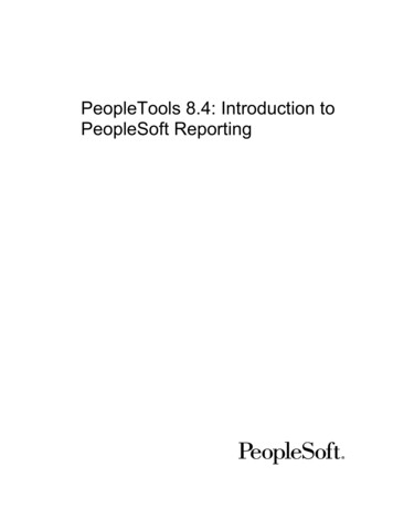 PeopleTools 8.4: Introduction To PeopleSoft Reporting