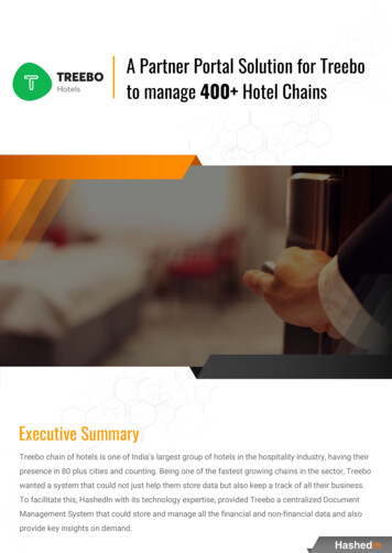 A Partner Portal Solution For Treebo To Manage 400 Hotel .