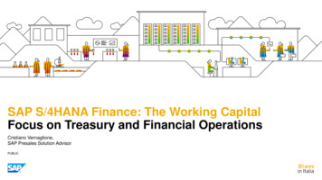 SAP S/4HANA Finance: The Working Capital Focus On 
