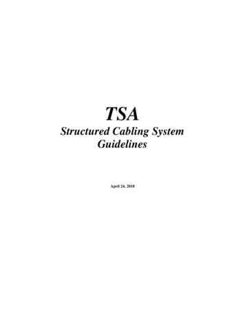 Structured Cabling System Guidelines - Safe Skies