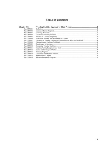 TABLE OF CONTENTS - Twc.state.tx.us
