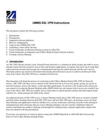 UMMS SSL VPN Instructions - UMass Med