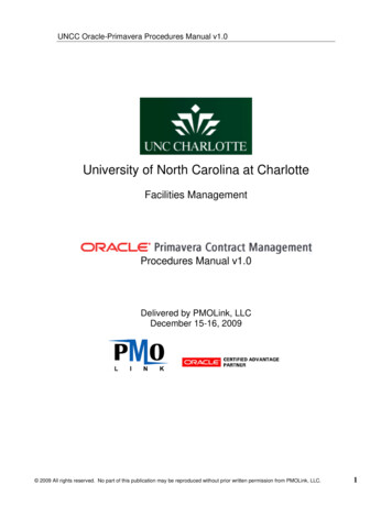 UNCC Contract Manager Training