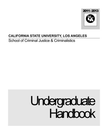 CJ Undergrad Handbook - Cal State LA