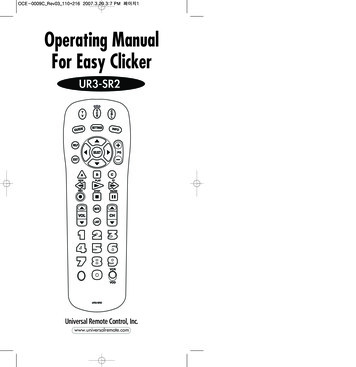 Operating Manual For Easy Clicker - Cable - Security