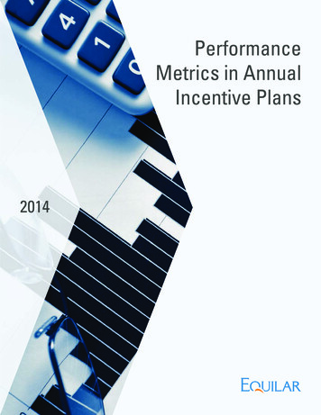 Performance Metrics In Annual Incentive Plans