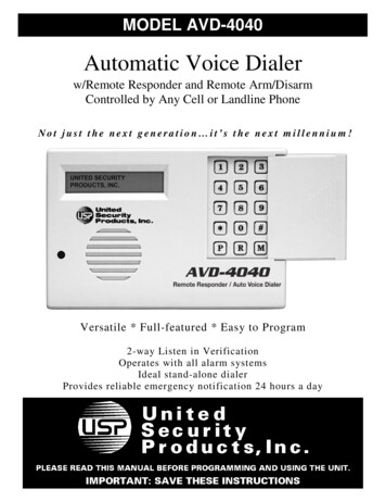 Automatic Voice/Pager Automatic Voice Dialer W/Remote .
