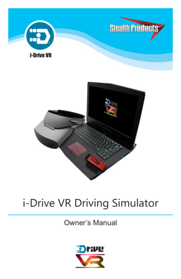 I-Drive VR Driving Simulator Manual - Stealth Products