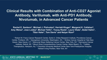 Clinical Results With Combination Of Anti -CD27 Agonist .