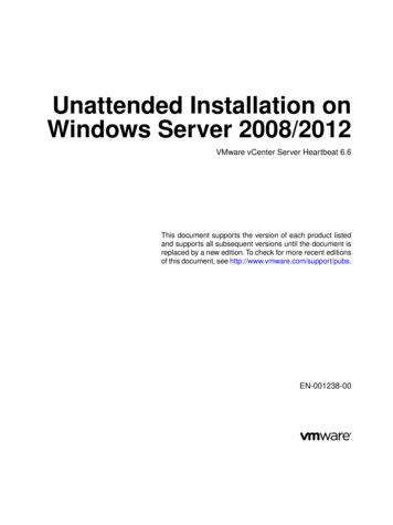 Unattended Installation On Windows Server 2008/2012