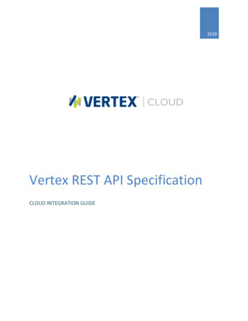 Vertex REST API Specification
