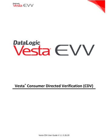 Vesta Consumer Directed Verification (CDV)