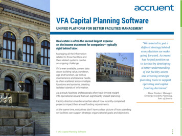 VFA Capital Planning Software - Physical Resource 