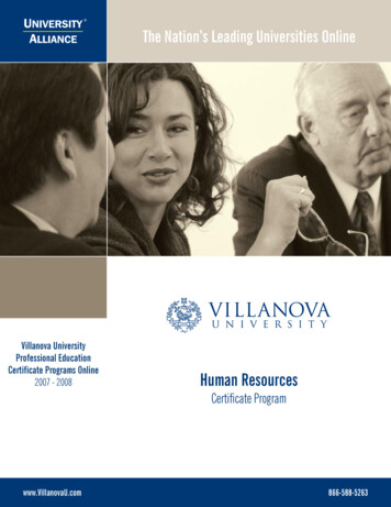 2007 - 2008 Human Resources Certificate Program