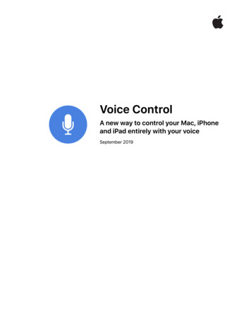 Voice Control Tech Brief - Apple