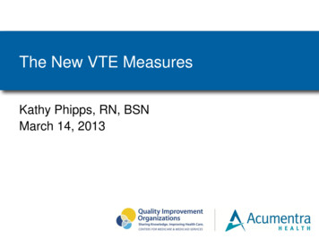 The New VTE Measures - OAHHS
