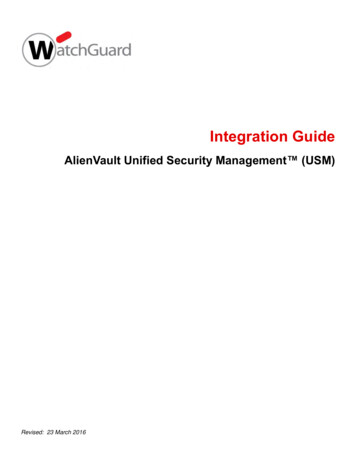 WatchGuard And AlienVault USM Integration Guide
