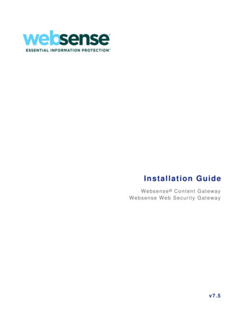 Installation Guide (Websense Content Gateway And Web .
